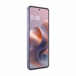 Motorola Moto G86 Power angled front view showing slim bezels, Cosmic Sky
