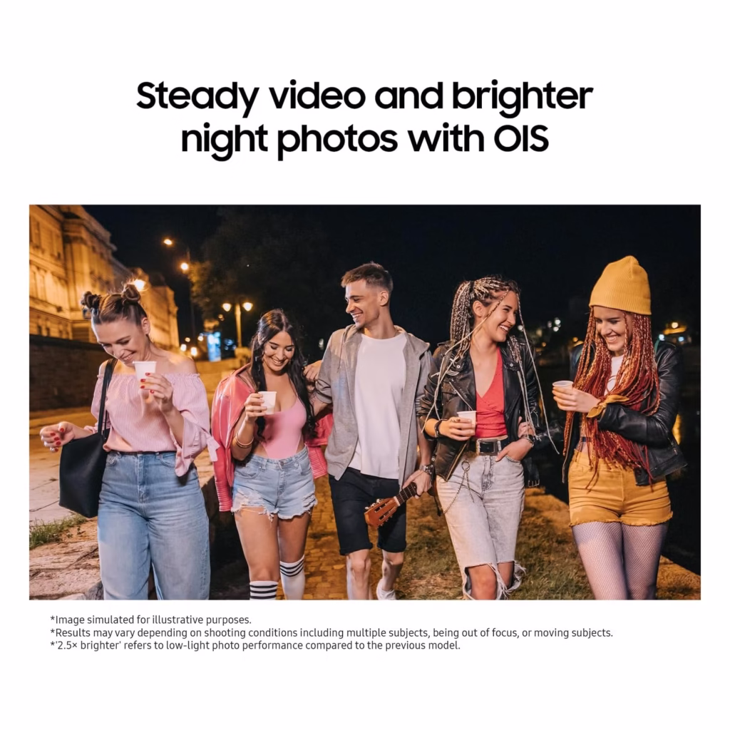 Samsung Galaxy A17 5G 50MP camera with OIS for brighter night photos