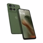 Motorola Moto G56 5G in PANTONE Dill green, front and rear view - Open Box