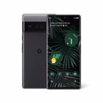 Google Pixel 6 Pro 128GB in Stormy Black, front and rear view
