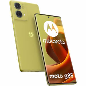 Motorola Moto G85 5G 8GB 256GB in Olive Green, front and rear view