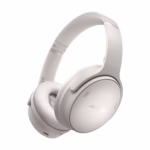 Bose QuietComfort wireless headphones in White Smoke, side view