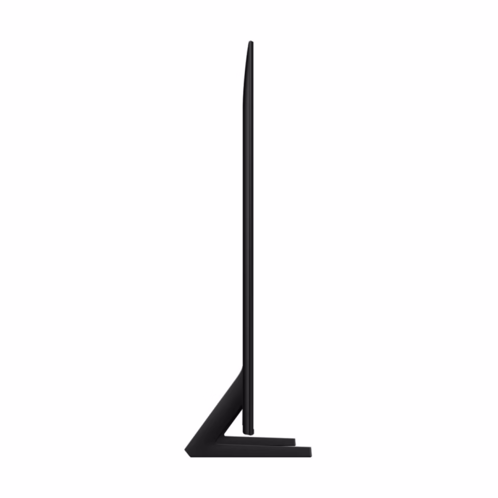 Samsung 85-Inch Q8F QLED 4K Smart TV, side profile showing the slim chassis