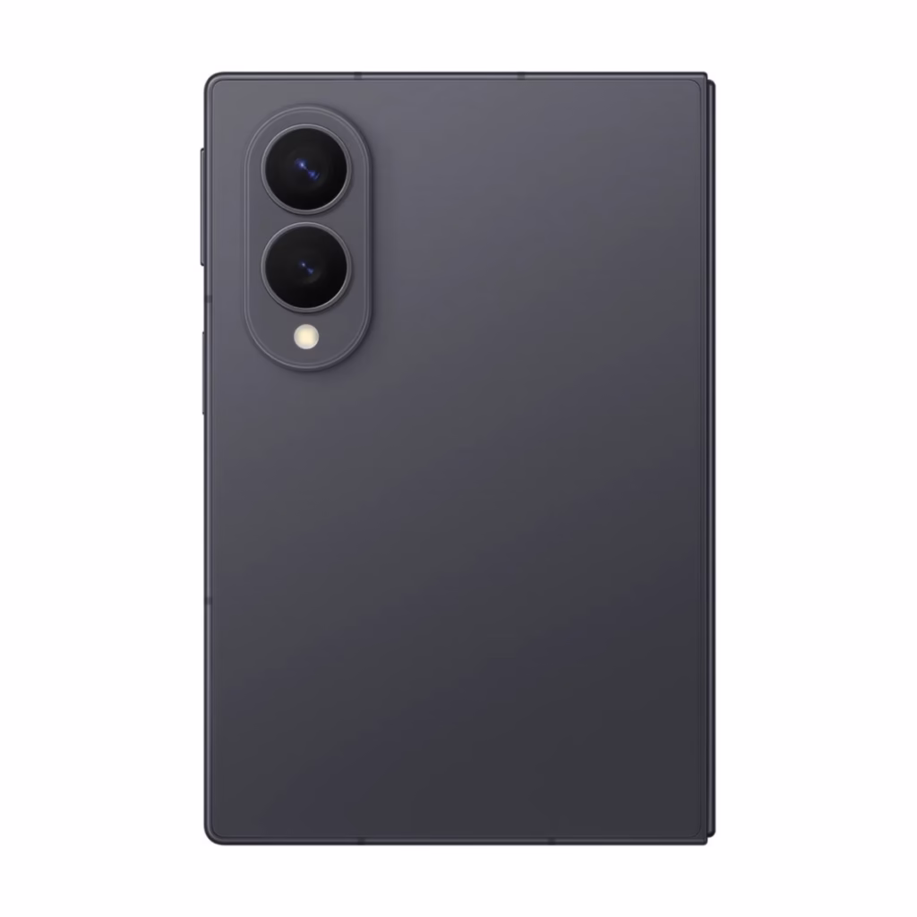Samsung Galaxy Z Fold8 in Graphite, rear dual 50MP camera view