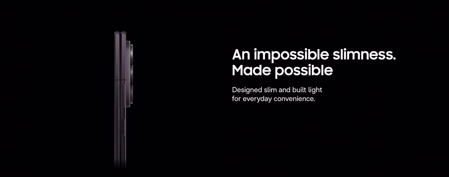 Samsung Galaxy Z Fold8 Ultra banner - an impossible slimness made possible
