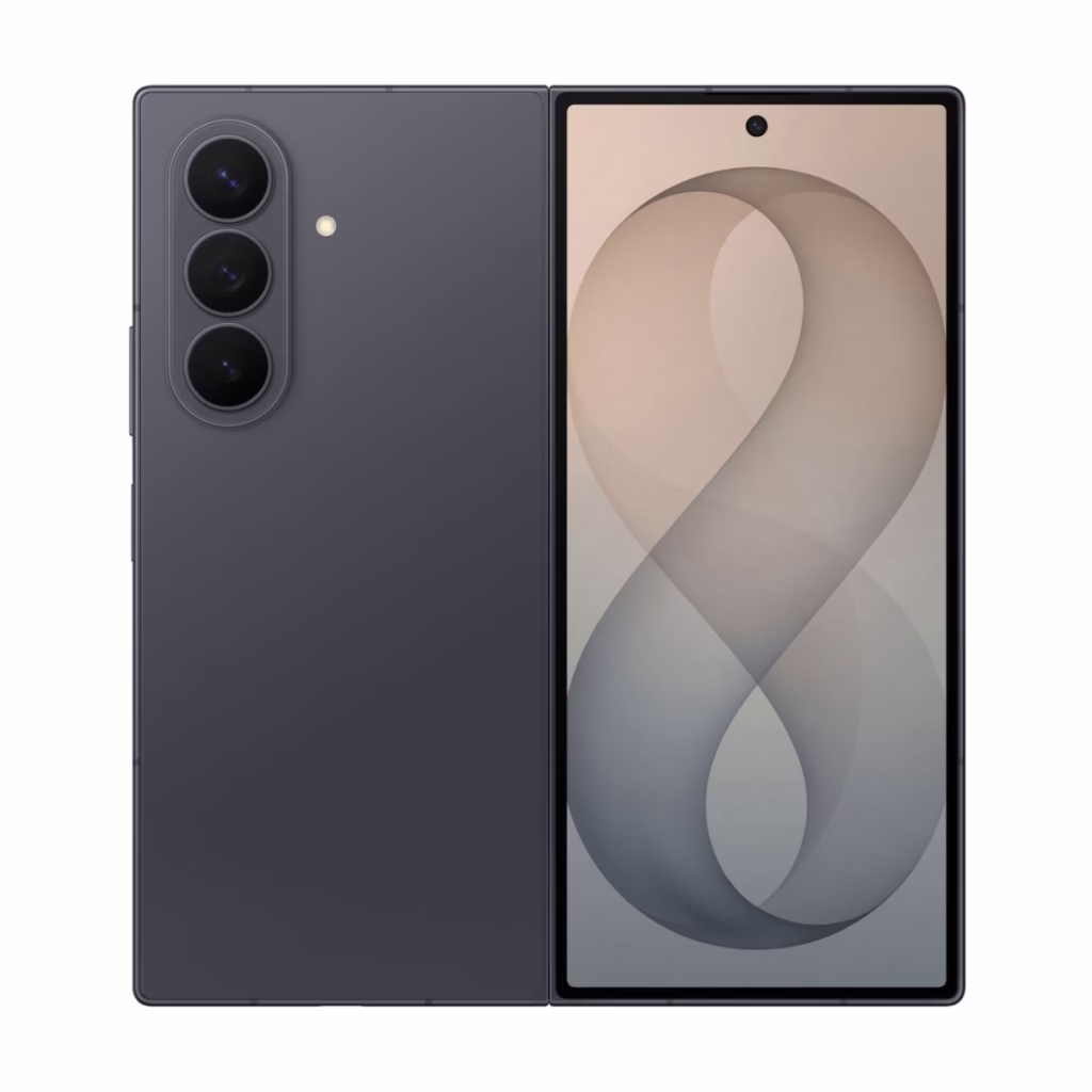 Samsung Galaxy Z Fold8 Ultra in Graphite, back panel and cover screen view