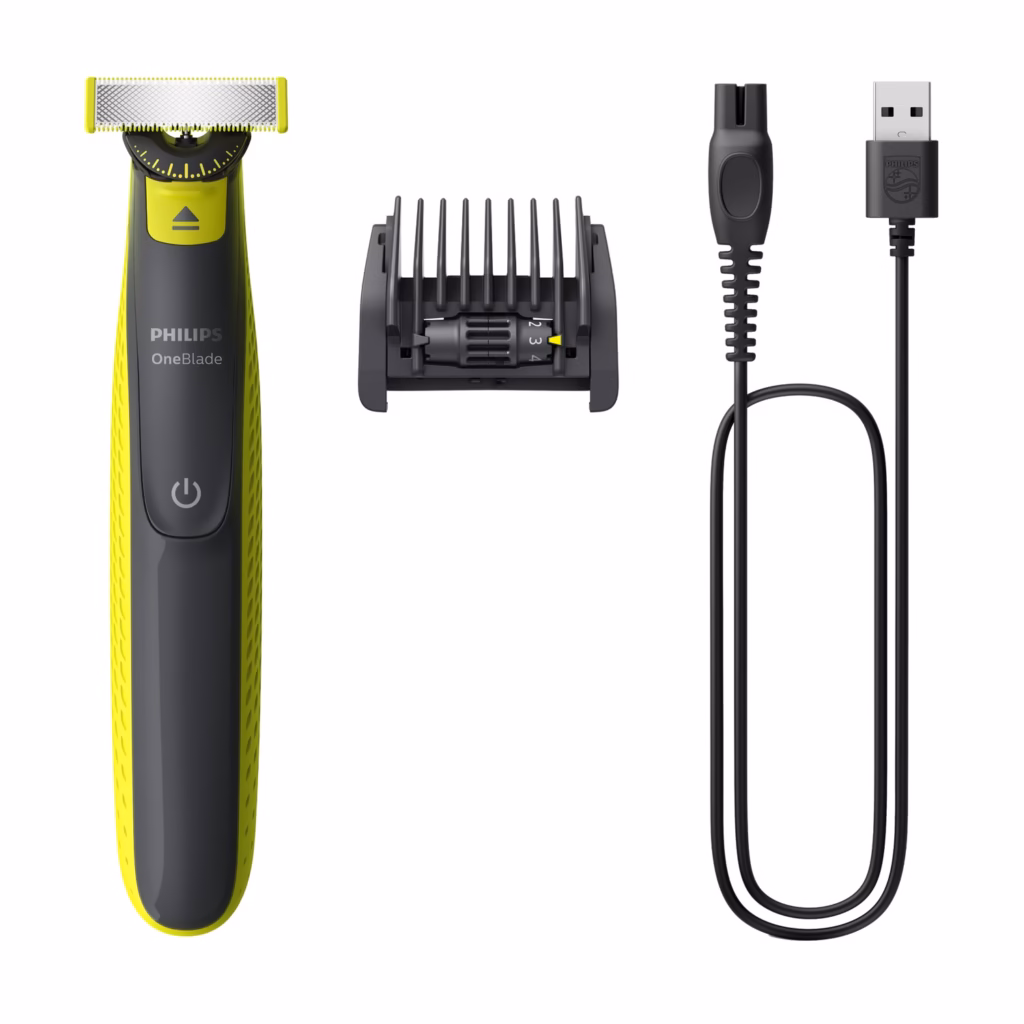 Philips OneBlade 360 Face QP2724/21 with 5-in-1 comb and USB-A cable