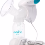 Evenflo Single Electric Breast Pump with bottle and flange
