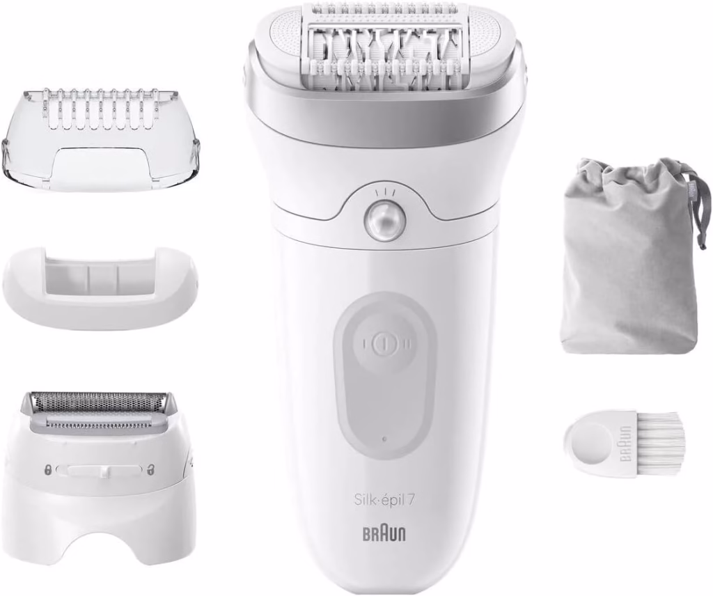 Braun Silk-epil 7 epilator with shaver head and accessories