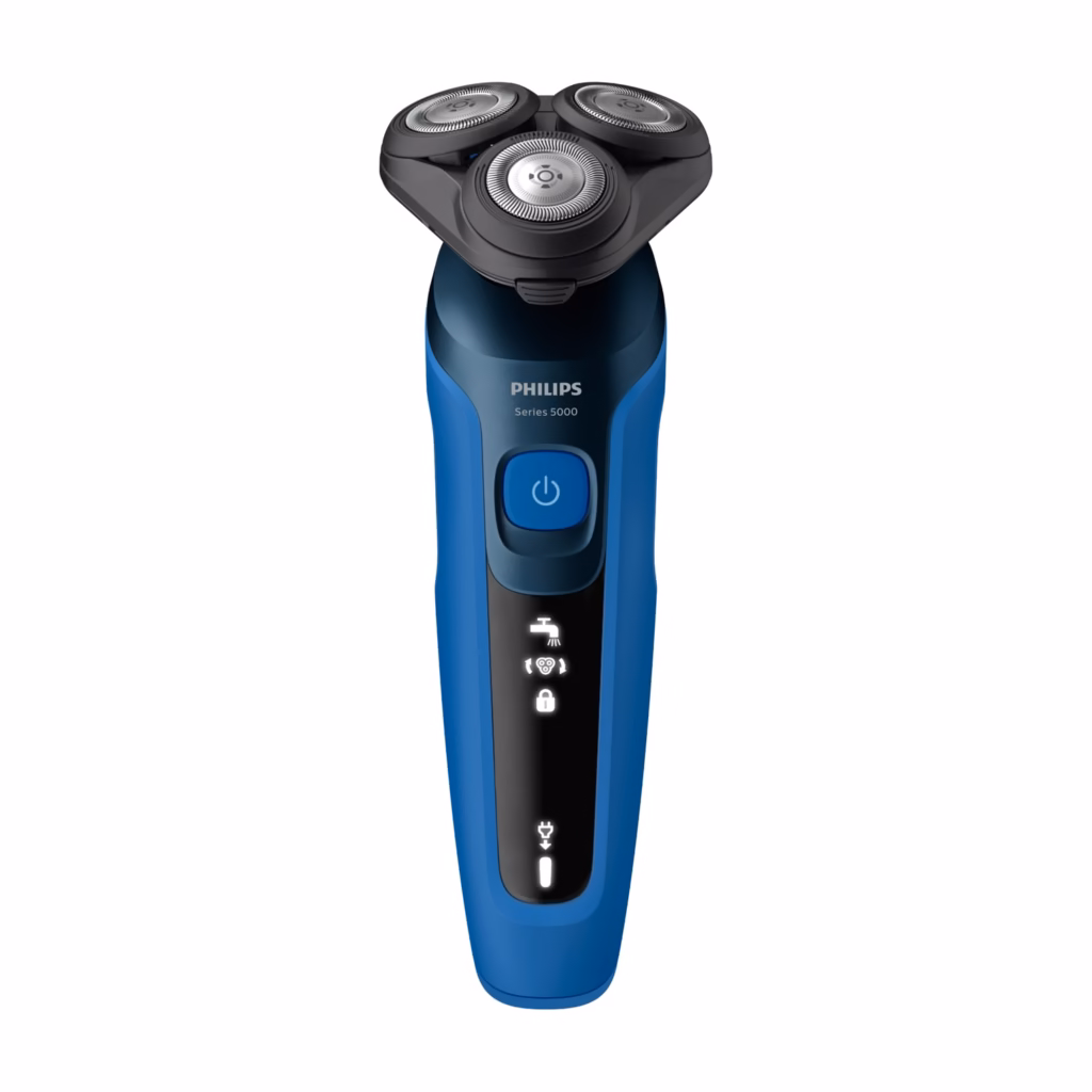 Philips Shaver 5000 S5466/17 electric shaver in dark royal blue, front view