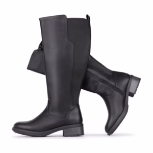 Chicblooms Women's Wide Calf Knee-High Riding Boots - Black, US 8.5 | Brand New