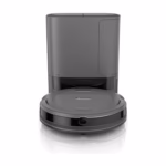 Shark Navigator Robot Vacuum RV2120AECA docked on its bagless self-empty base