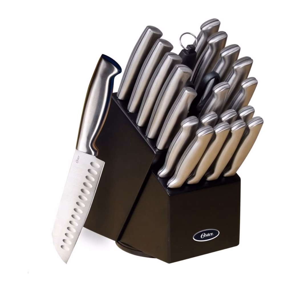 Oster Baldwyn 22-piece knife set with black storage block
