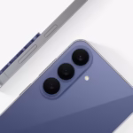 Samsung Galaxy S26 FE Blueberry camera and side profile manufacturer detail