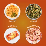Ninja AF141C four cooking functions: Air Fry, Roast, Reheat and Dehydrate