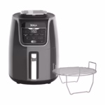 Ninja AF161C 5.5 qt air fryer shown with the included broil rack accessory