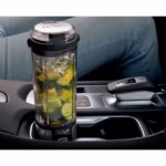 Ninja Blast BC151BKC portable blender standing in a car cupholder