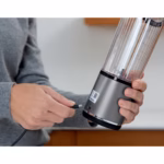 Ninja Blast BC151BKC blender base being charged with a USB-C cable