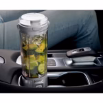 Ninja Blast BC151WHC portable blender standing in a car cupholder
