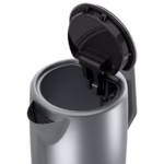 Ninja KT200C kettle lid open showing the stainless interior and scale filter seat