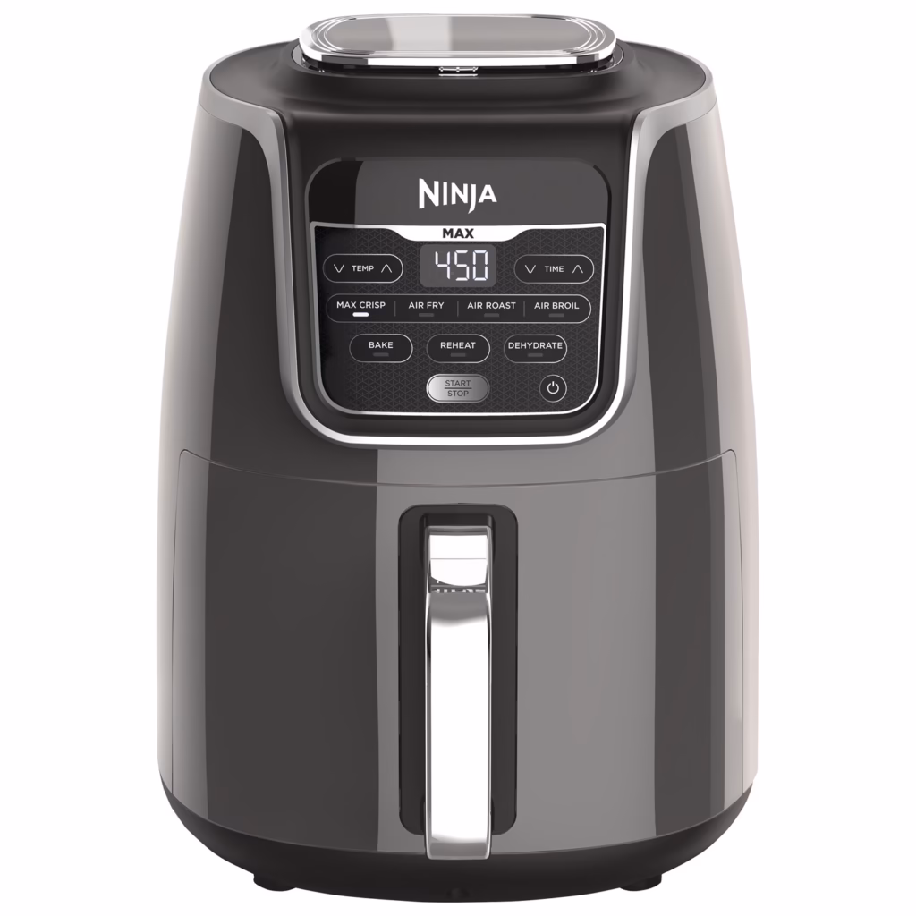 Ninja Max XL Air Fryer AF161C in grey, front view with digital control panel