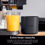 Ninja NeverClog Cold Press Juicer JC151C 24 oz juice jug and 36 oz pulp container
