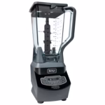 Ninja BL661BBYC blender front view with the empty 72 oz Total Crushing pitcher on the 1100-watt motor base