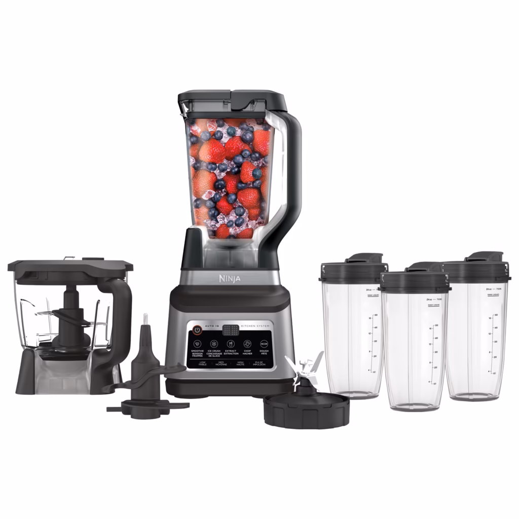 Ninja Professional Plus BN801BBYC kitchen system with 72 oz pitcher, processor bowl and three single-serve cups