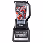 Nutri Ninja Duo BL641C 72 oz Total Crushing pitcher filled with strawberries, blueberries and ice