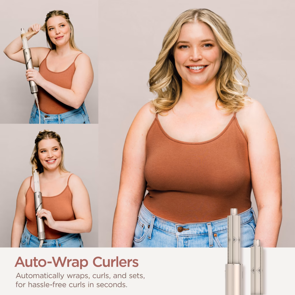 Shark FlexStyle auto-wrap curlers used to create bouncy curls