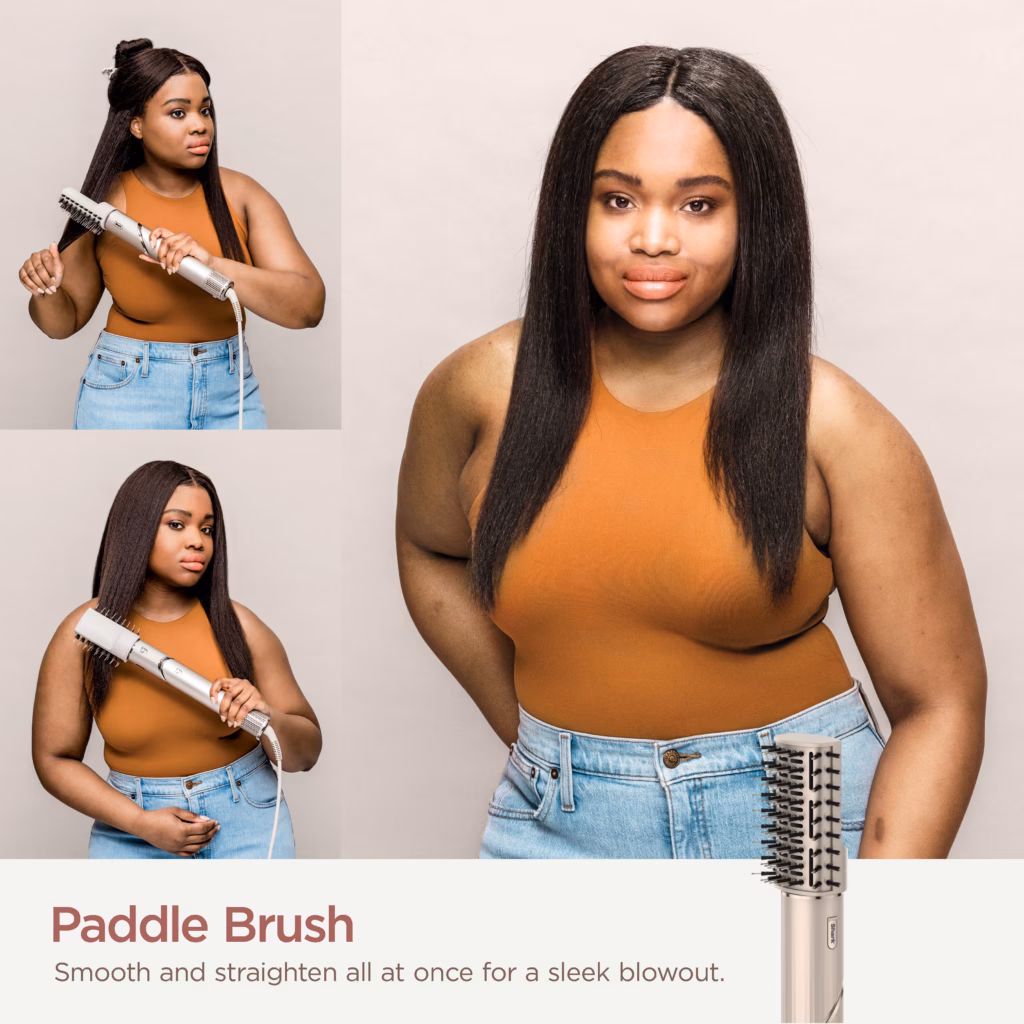 Shark FlexStyle paddle brush smoothing and straightening hair
