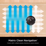 Shark Matrix Plus RV2610WACA covering a floor from multiple angles with Matrix Clean Navigation
