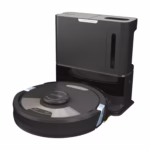 Shark Matrix Plus RV2610WACA robot vacuum docked on its bagless XL self-empty base