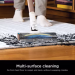 Shark PowerPro Flex IZ380HC nozzle crossing from an area rug onto hardwood without swapping heads