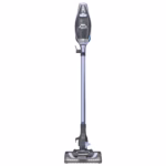 Shark Rocket Pro DLX HV371C front view in Aha Blue, hand vacuum mounted on the wand