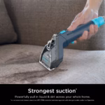 Shark StainStriker PX200C pulling liquid and dirt out of a couch cushion